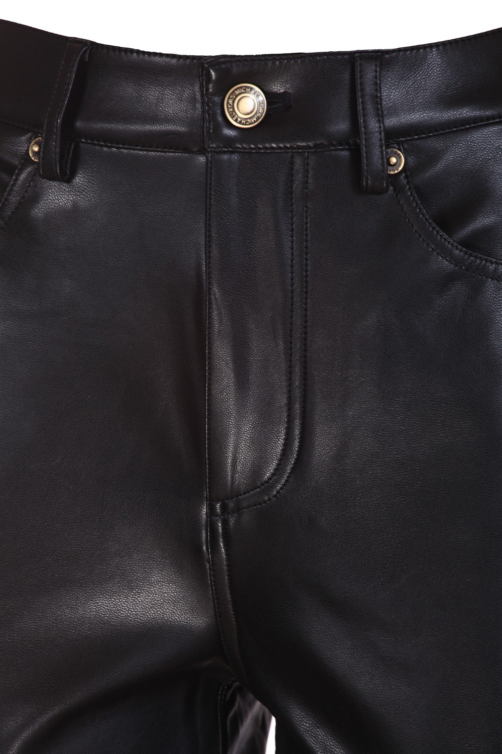 shop MICHAEL KORS Saldi Jeans: Michael Kors pantaloni ecopelle.
Vita alta.
Chiusura con bottone e zip.
Modello cinque tasche.
Dettaglio zip sul fondo del pantalone.
Vestibilità slim.
Composizione: 100% Poliuretano.
Fabbricato in Cina.. MU2309I2S8-001 number 4700171